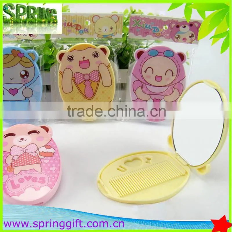 fancy cartoon small mirror with comb