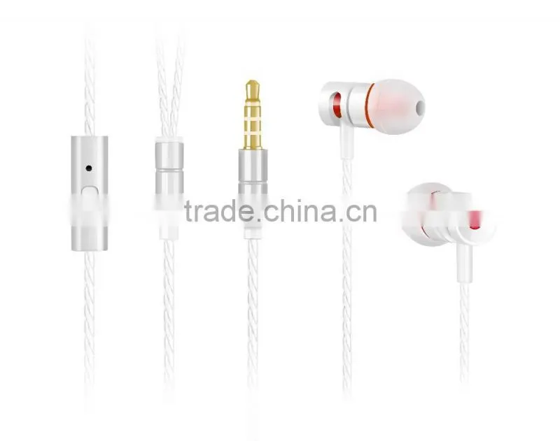 Mp3 player new products 2016 sport headphone earphone fashion wired super bass metal mobilephone earphone