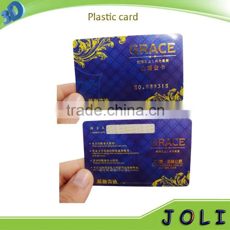 CMYK printing plastic pvc guarantee card