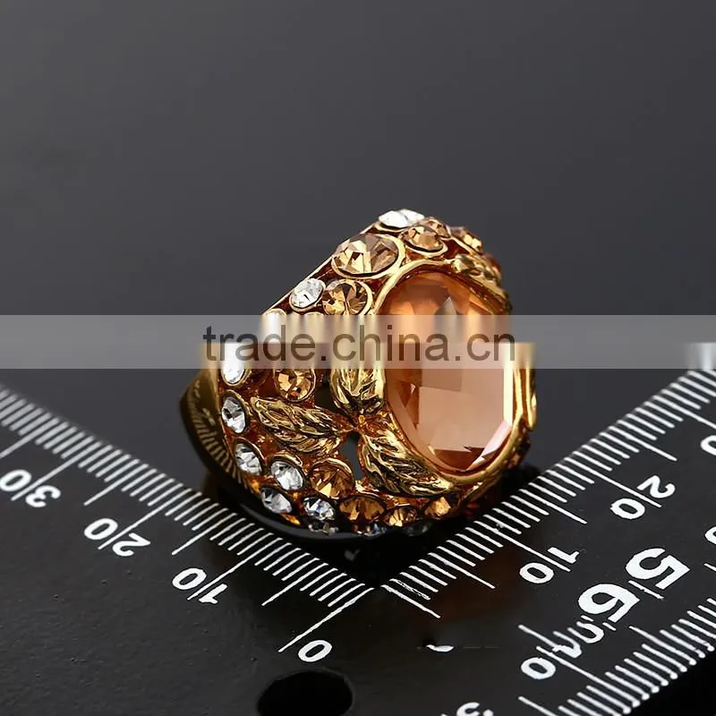 Gemstone ring design champagne color ring