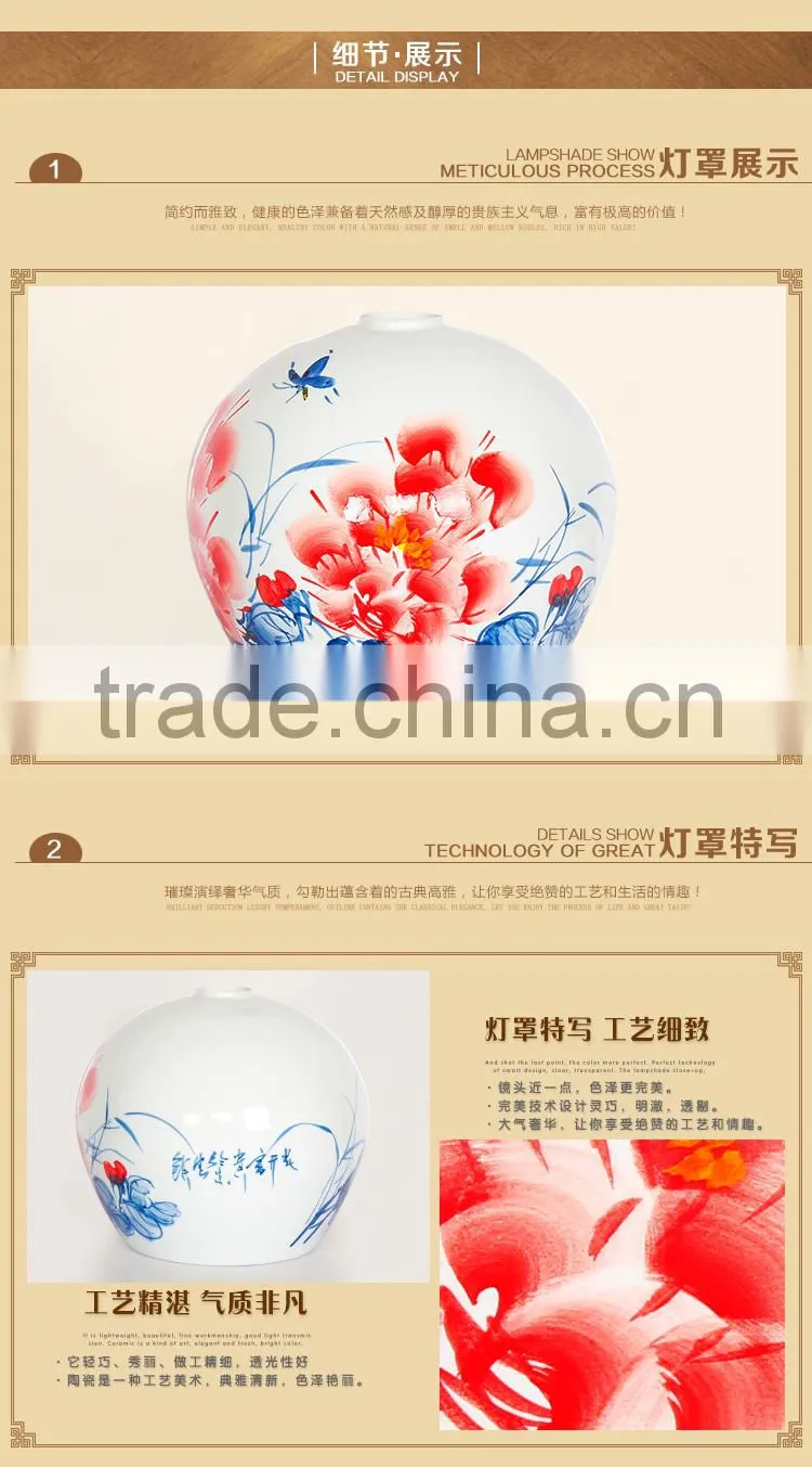 Modern Ceiling lighting Antique ceiling down light Fixture Design Porcelain Wooden Jingdezhen Dining Room Hotel ceiling lights