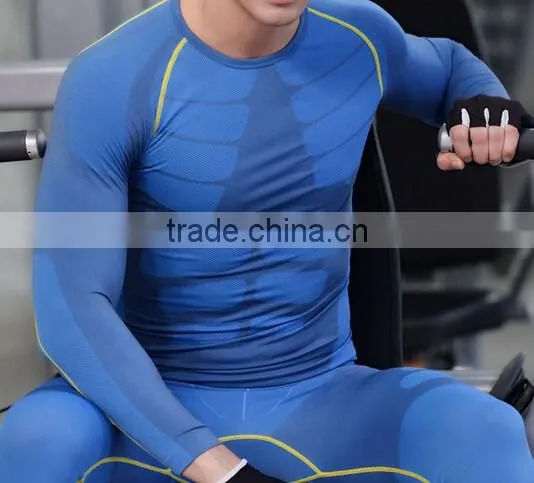 Men's Long Sleeve Sports Training Slim Breathable Quick-dry T-shirt