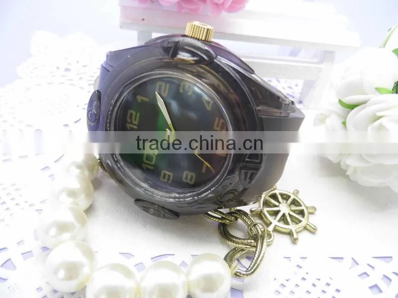 2013 hot sales transparent sport waterproof wrist watch plastic cases