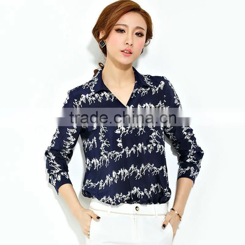Contrast color printed t-shirt for women 2016