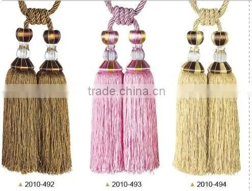 china supplier beaded ball polyester tassel manufacturer