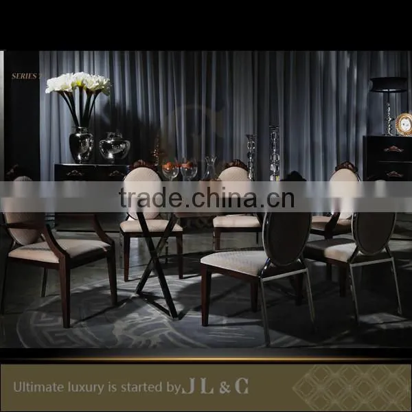 AT07 Handmade Dinning Table Stainless Steel Stand from JL&C Luxury Furniture Latest Designs 2015 (China Supplier)