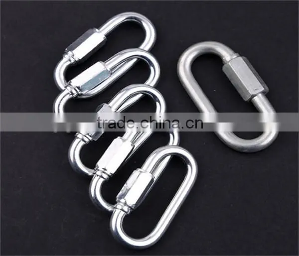 18KN Outdoor Safety Buckle Clasp O-Shape Stainless Steel Screw Gate Climbing Button Carabiner Camping Hiking Safety Hook Gear
