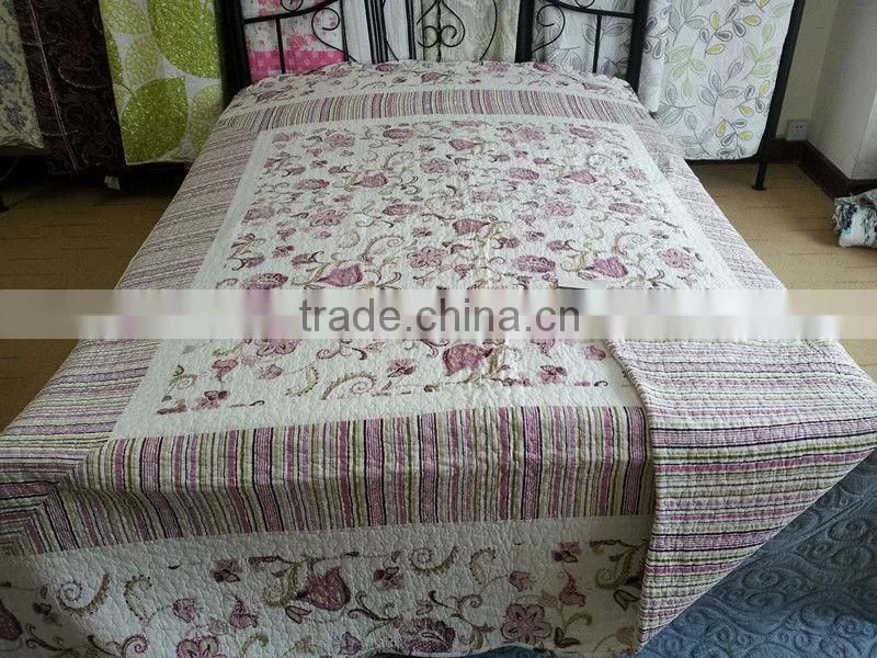 Hot sell high quality printed quilt/bedspread 3 pcs