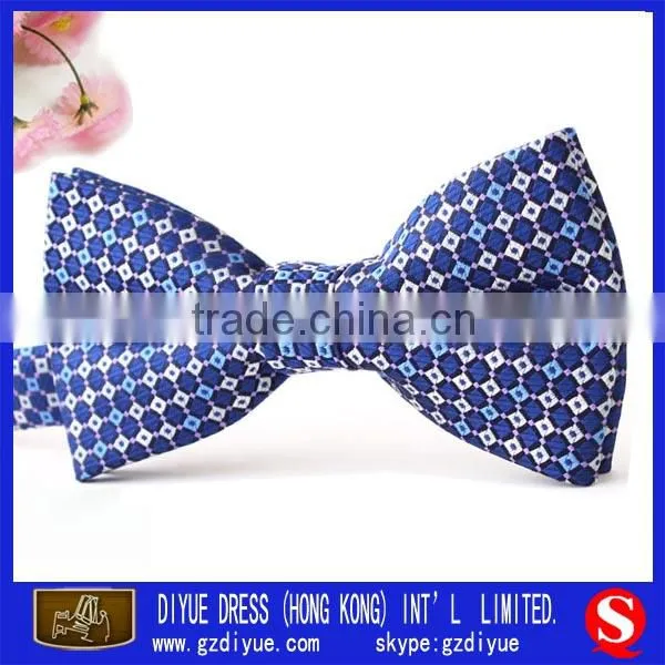 Men's polyester satin black bow tie