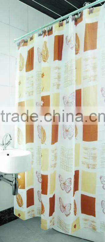 100% polyester shower curtains,fabric shower curtains,