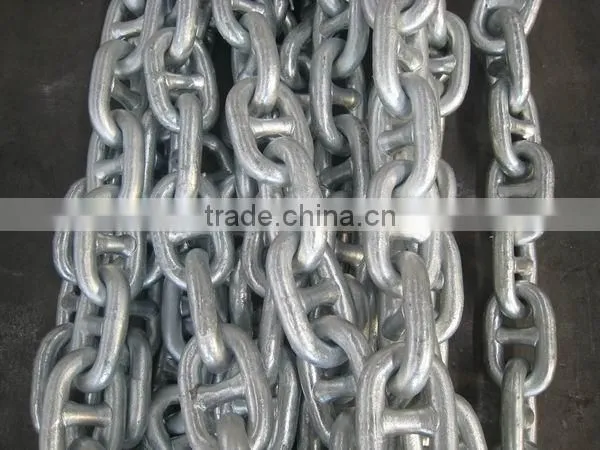 bright hot dip galvanized anchor chain link for ship