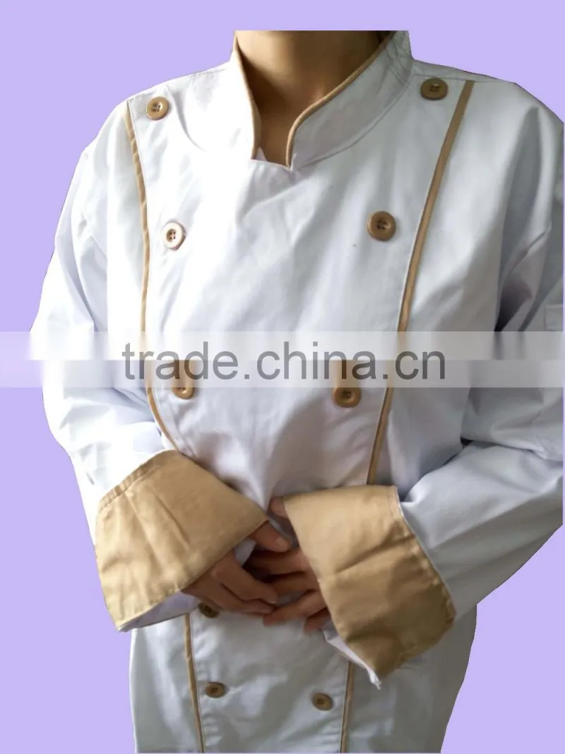 executive chef uniform with piping