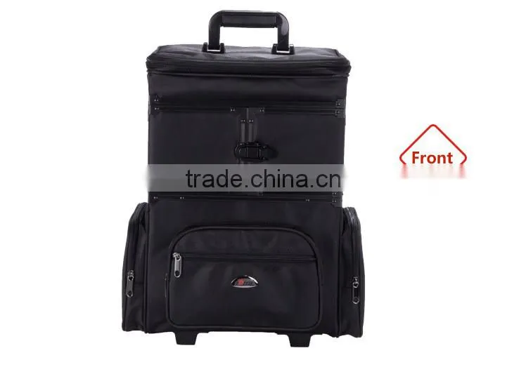 Made In China Black Nylon Rolling Cosmetic Case