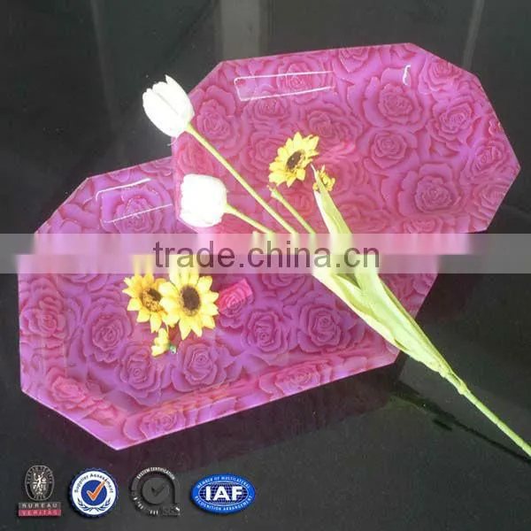 Bar pub acrylic fruit tray with color custom size shape