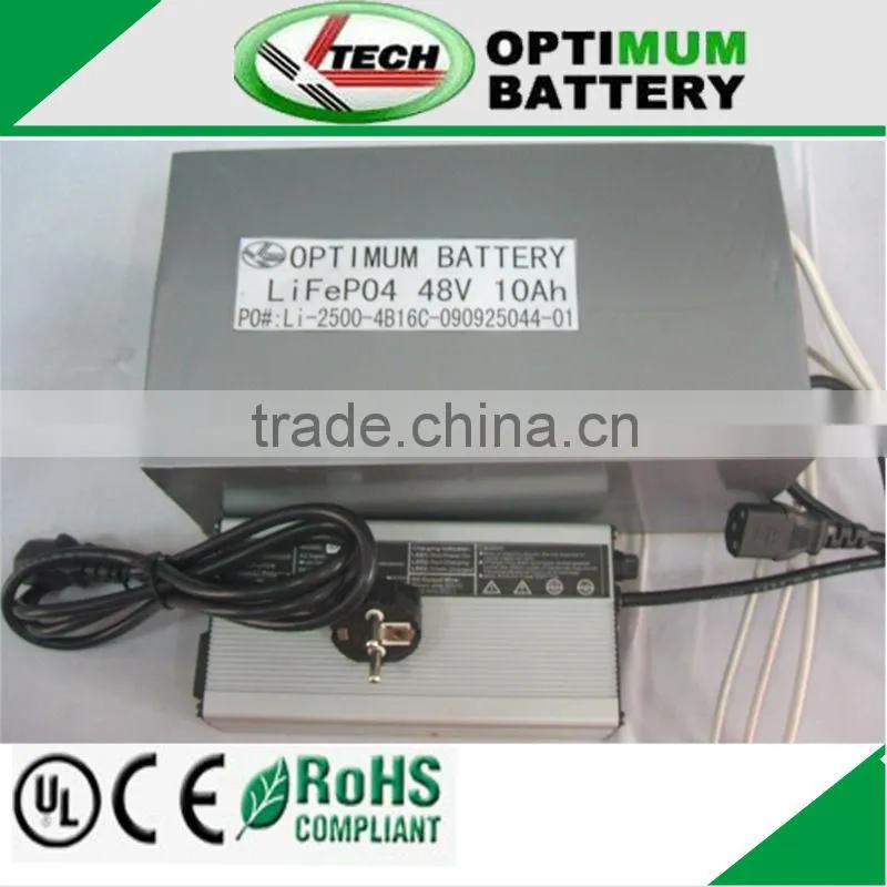 rechargeable electric bicycle batteries 48v lifepo4 battery 10ah