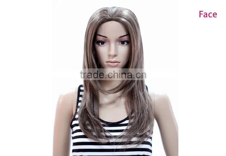 Synthetic rose long wig japanese 180% density full lace wig display mannequin head wig