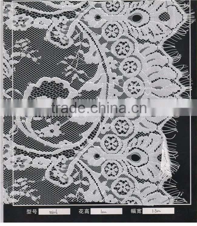 Fashions White Eyelash Lace Trim For Lady Dress