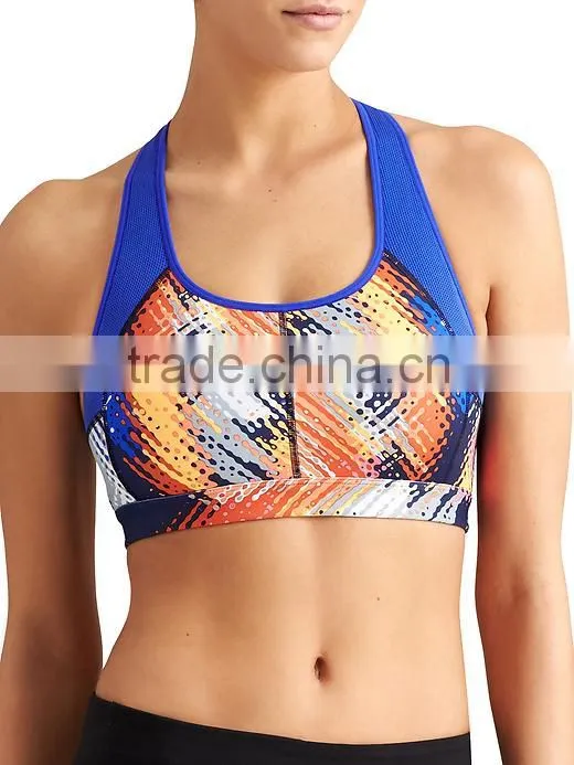 Woman Jogging Wear Printed Bra Top Trendy Gym Bralette