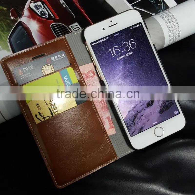 Chinese Popular One Piece Leather Case for iphone 6 Wallet Case