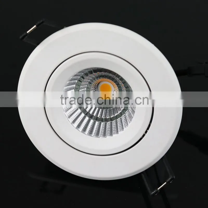 SAA approved cut out 75mm 5w round dimmable led cob downlight 38 degree
