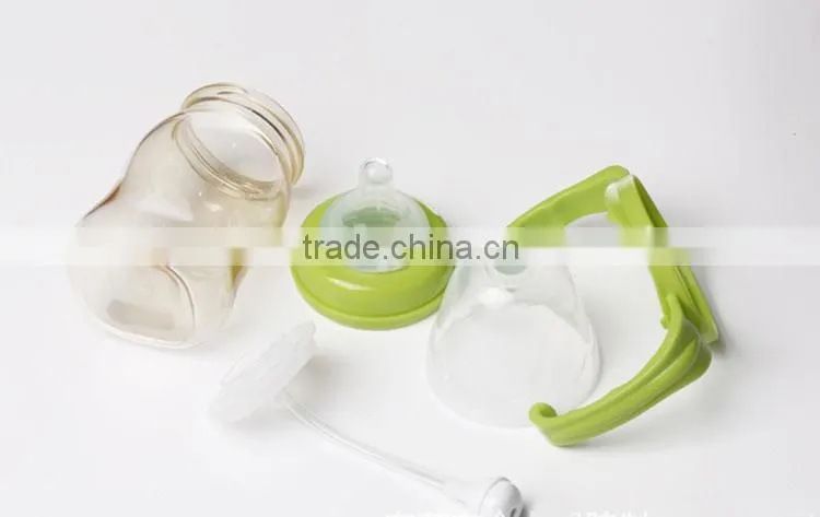 High Heat Resistance Baby Infant Feeding Bottle Plastic PPSU Bottle with Handle