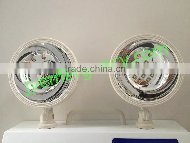 2X3W RECHARGABLE LED HIGH BRIGHTNESS EMERGENCY TWIN-SPOT LIGHT JY-1038-SMD