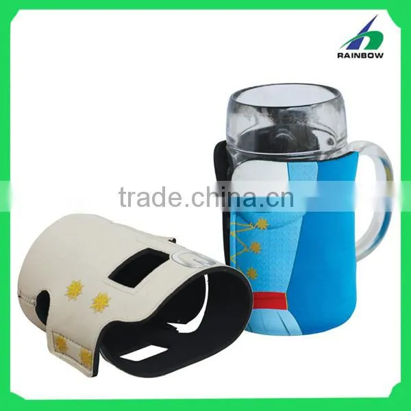 Decorative neoprene wine glass cooler