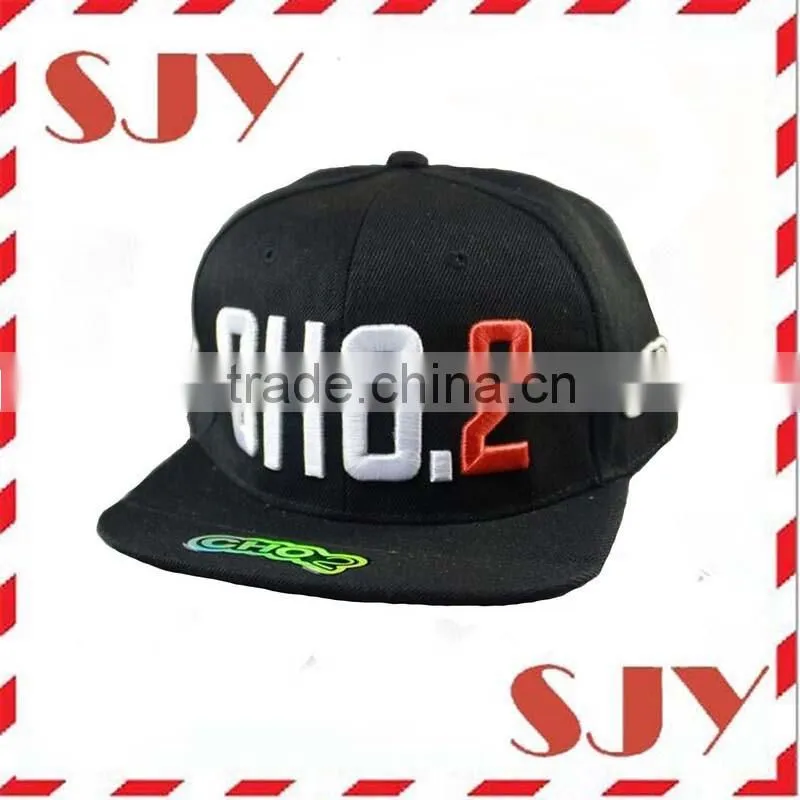 Custom 3d embroidery flat bill wholesale snapback hats and caps