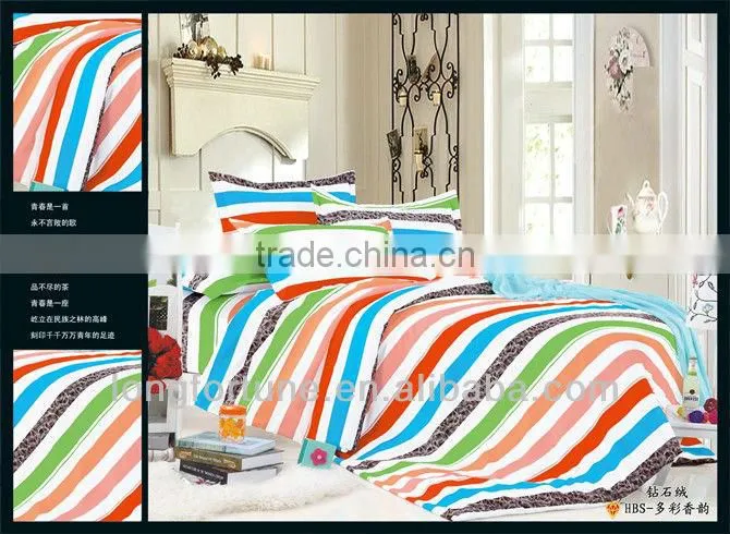 luxury reactive printed four pieces bedding set