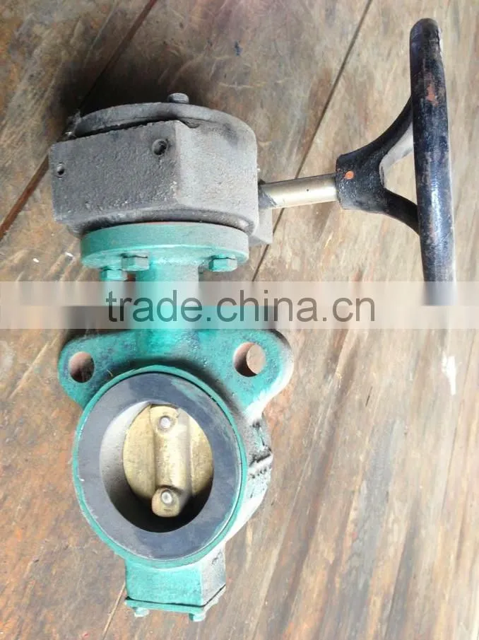 Worm Wheel Wafer-Type Midline Butterfly Valve dn100