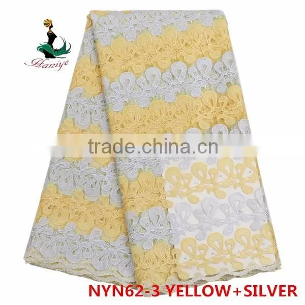 2016 Haniye african French Net Lace fabric embroidery tulle lace fabric/NYN62