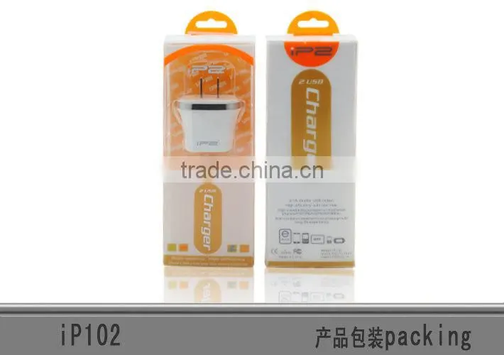 IP2 2014 New Arrived 5V/2.1A AC/DC Wall Charger Adapter Dual USB IP102