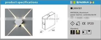 Decorative indoor led wall light