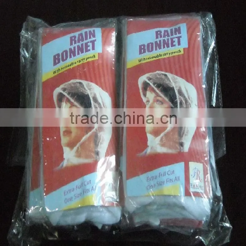 PE rain cap/PE rain bonnet/plastic rain bonnet