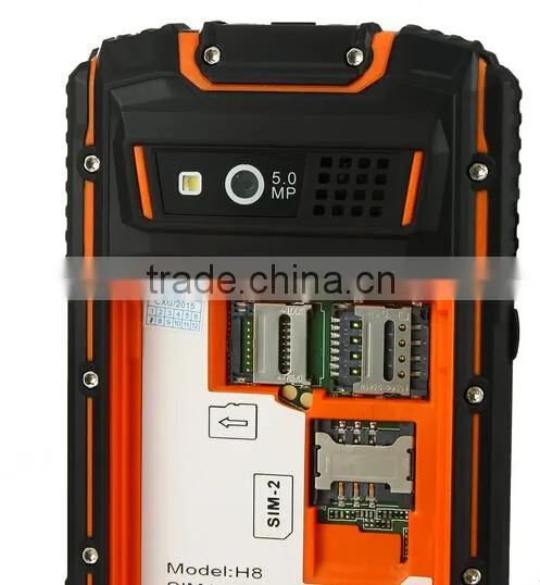 H8 Smartphone IP68 4.0 Inch MTK6582 Android 4.4 1GB 8GB 3200mAh Orange