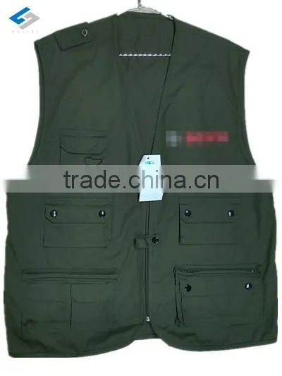 part of mesh fabric dark blue hunter vest