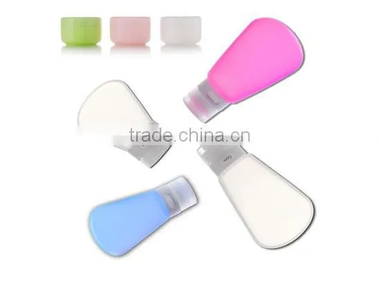 2 oz Silicone Travel Size Bottles Leak Proof Empty Cosmetic Containers, Squeeze Bottles