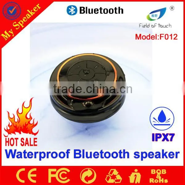 F012 black/orange color floating waterproof bluetooth speaker