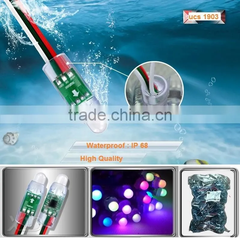 shen zhen factory wholesale 12mm led pixel light full color DC5V 0.3W