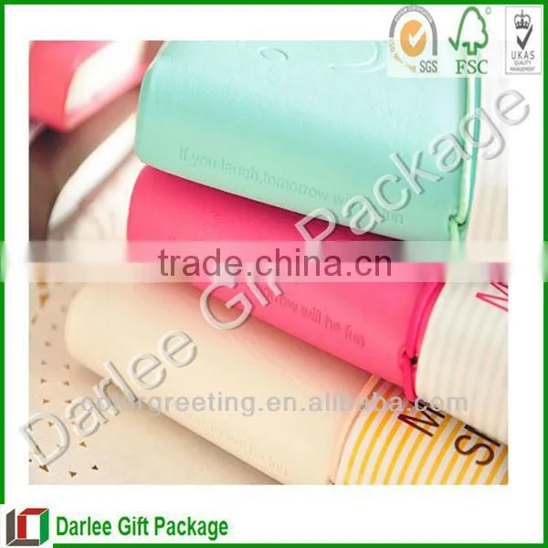 high quality hardcover school leather notebook