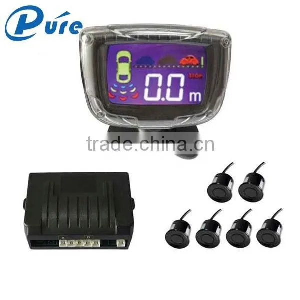 Car Reverse Radar Rearview system 6 Sensors Numeral and Color LCD Display Parking Sensor