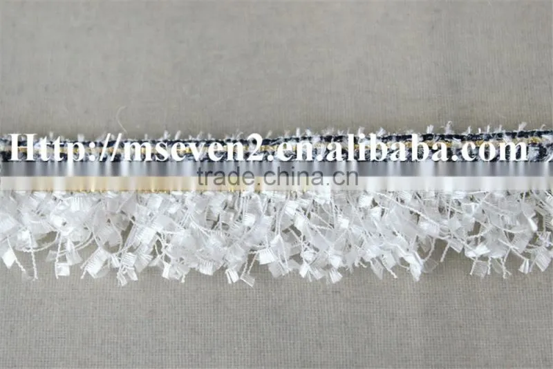fashion color tassel fringe lace trim polyester tassel fabric embroidery lace