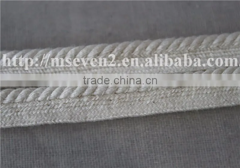 1cm piping tape cotton, natural color for dye 100% cotton for cloth