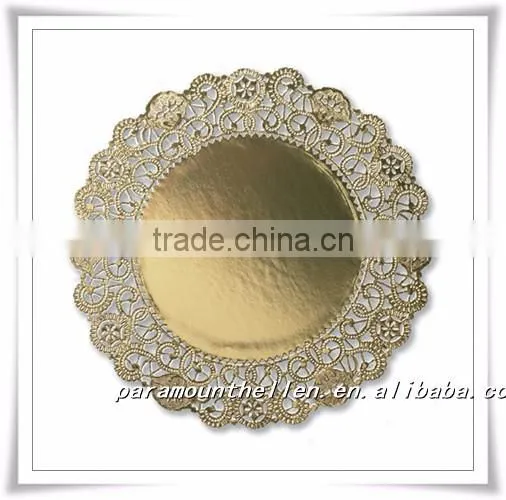 New Style Assort colored paper Gold Foil Doilies Baking Cups doilies Baking Tool