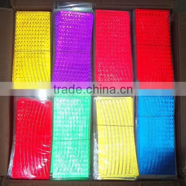 colored reflective bicycle decorative stickers for DIY