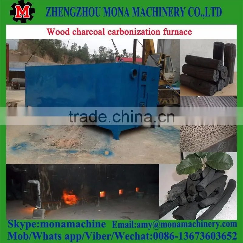 Wood tar oil and exhaust gas collected charcoal carbonization furnace