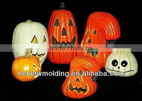 OEM Blow Molding plstic halloween product plastic pumpkin light for sale