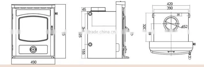 CE certificate can be provided cast iron fireplace with good quality