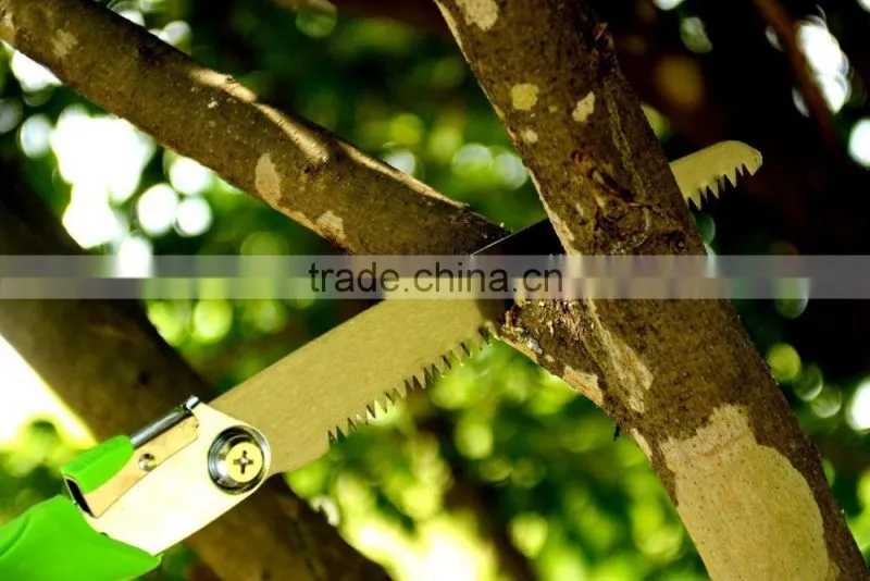 ALL PURPOSE FOLDING HAND SAWS - 17" Rugged Tree Trimming, Razor Tooth Pruning Saw