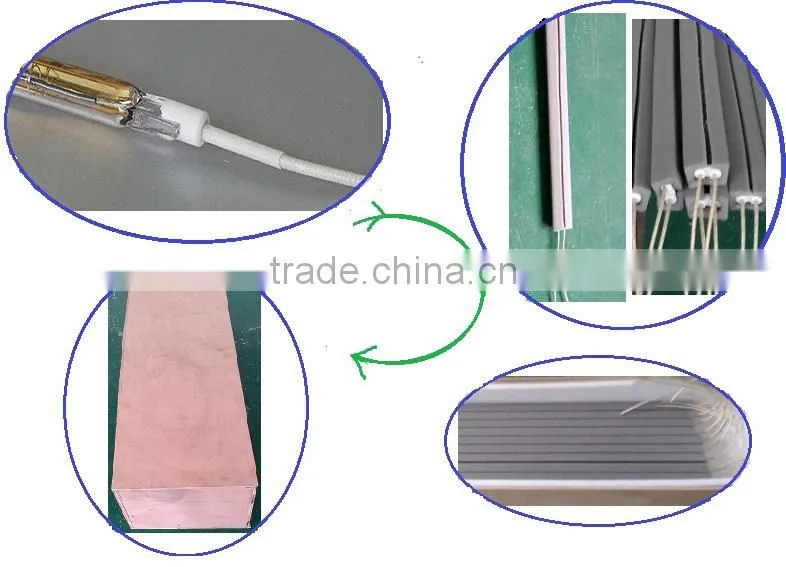 quartz halogen lamp 1500w white reflector,infrared heating tube